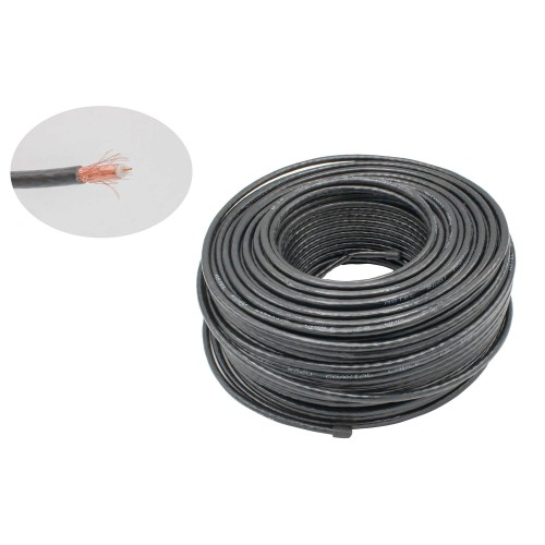 Cablu coaxial RG6U CCS 75 ohm Cabletech negru rola 100 m