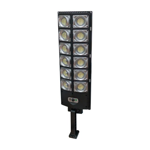 Lampa Stradala cu Incarcare Solara A++, Rotire la 180 °, 3 Moduri de iluminare, Senzor de Lumina si Senzor de Miscare, Telecomanda Inclusa, Negru