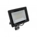 Proiector LED cu senzor de miscare Flood Light, JC-50W, lumina alb rece (6500K), IP66, Aluminiu/Sticla, clasa energetica A