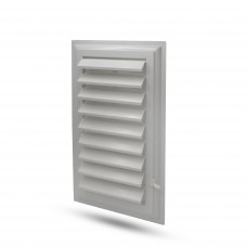 Grila dreptunghiulara pentru ventilatie PVC, alb, 25x45cm