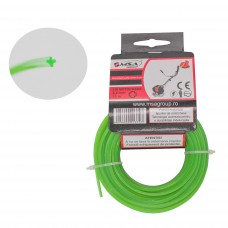 Fir Motocoasa Trimmer Cruce 2.4mm x 15m, Verde