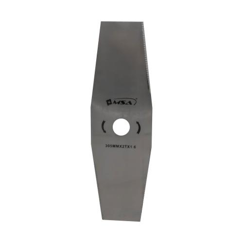 Cutit Motocoasa Blade, 2 Dinti Inox Zimti, 305mmx25.4mm,T2, 1.6mm